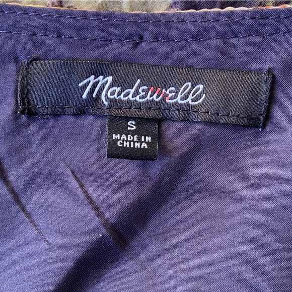 Madewell Drawstring Faux-Wrap Mini Dress in Daisy Reverie Sz S - Picture 13 of 16